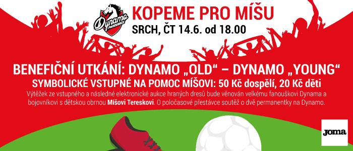 Kopeme pro Míšu! Dynamo chystá charitativní fotbalové utkání